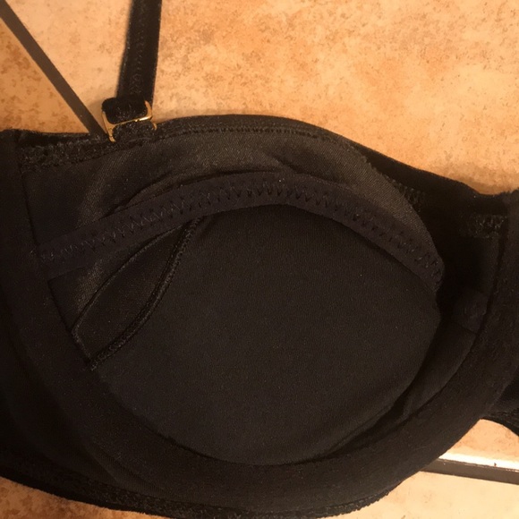 Lisa blue black velvet adjustable straps bikini top size small - Picture 9 of 9